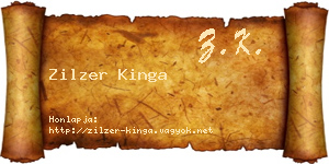Zilzer Kinga névjegykártya